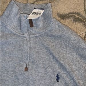 Grey Polo Ralph Lauren Turtle Neck With Zip
